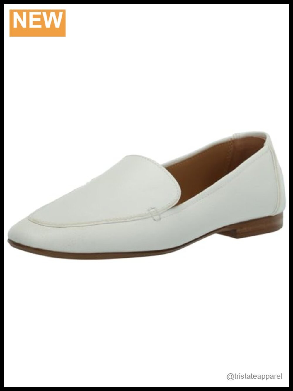 Steve Madden Womens Fitz Leather Slip-On Loafer Flats